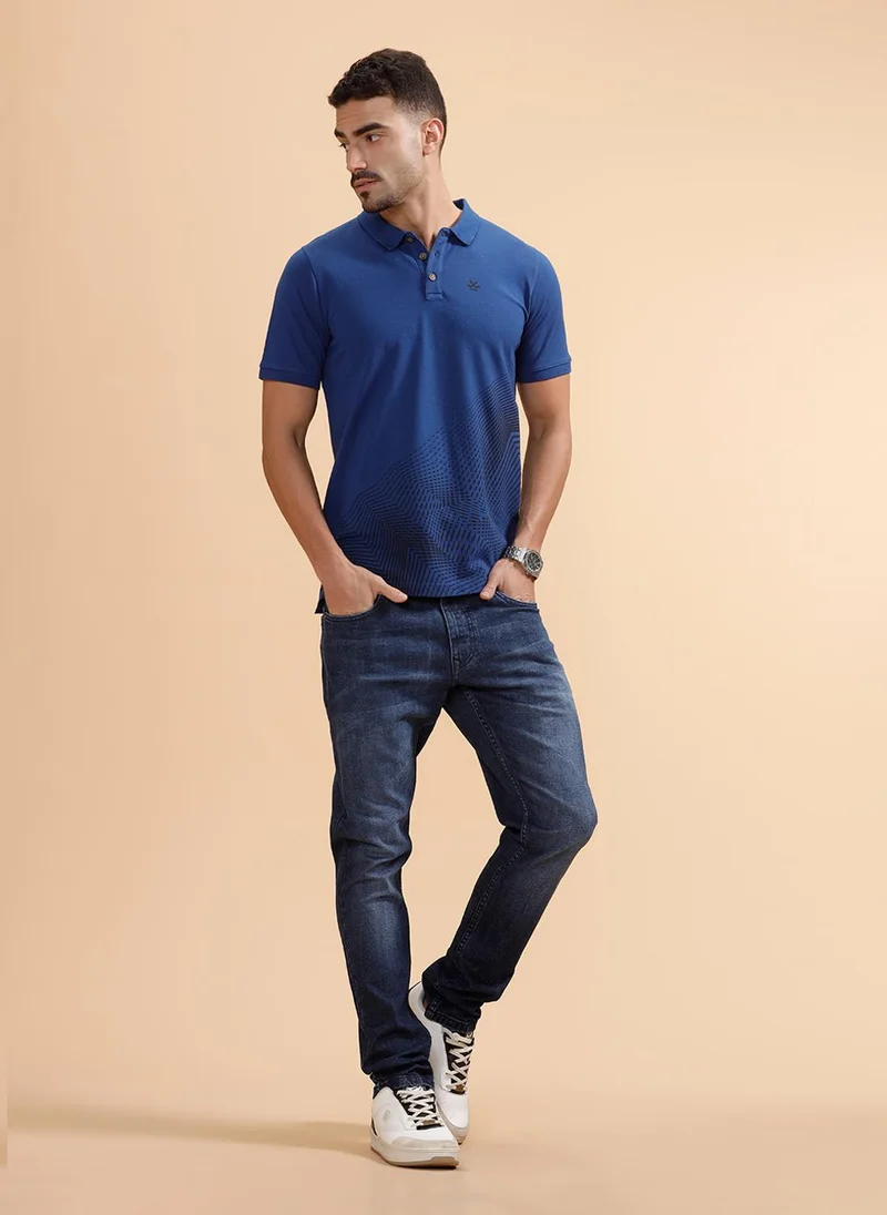 روجن Heavy Fade Slim Fit Jeans | Dark Blue
